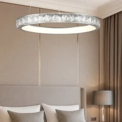 Lampadario anello per camera da letto effetto cristallo led 3000k