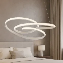 Lampadario bianco design per camera da letto da letto