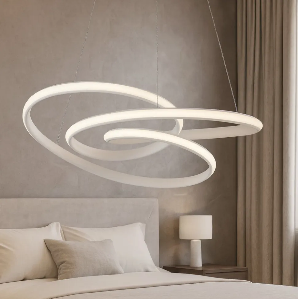 Lampadario bianco design per camera da letto da letto