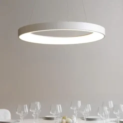 Lampadario bianco led 50w 3000k 4000k dimmerabile inner-r vivida