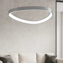 Lampadario bianco vivida lifering led 48w 3000k 4000k per soggiorno moderno dimmerabile