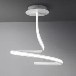 Lampadario camera da letto bianco led 20w 3000k design vivida ribbon