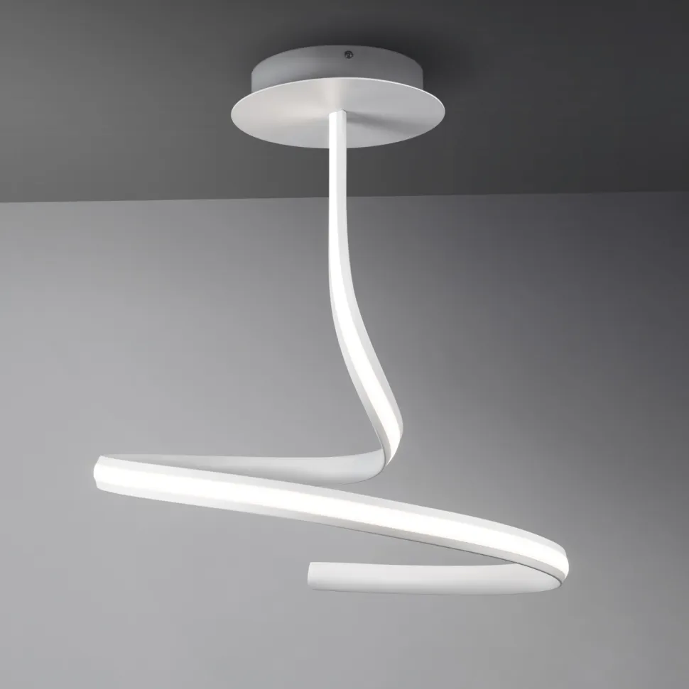 Lampadario camera da letto bianco led 20w 3000k design vivida ribbon
