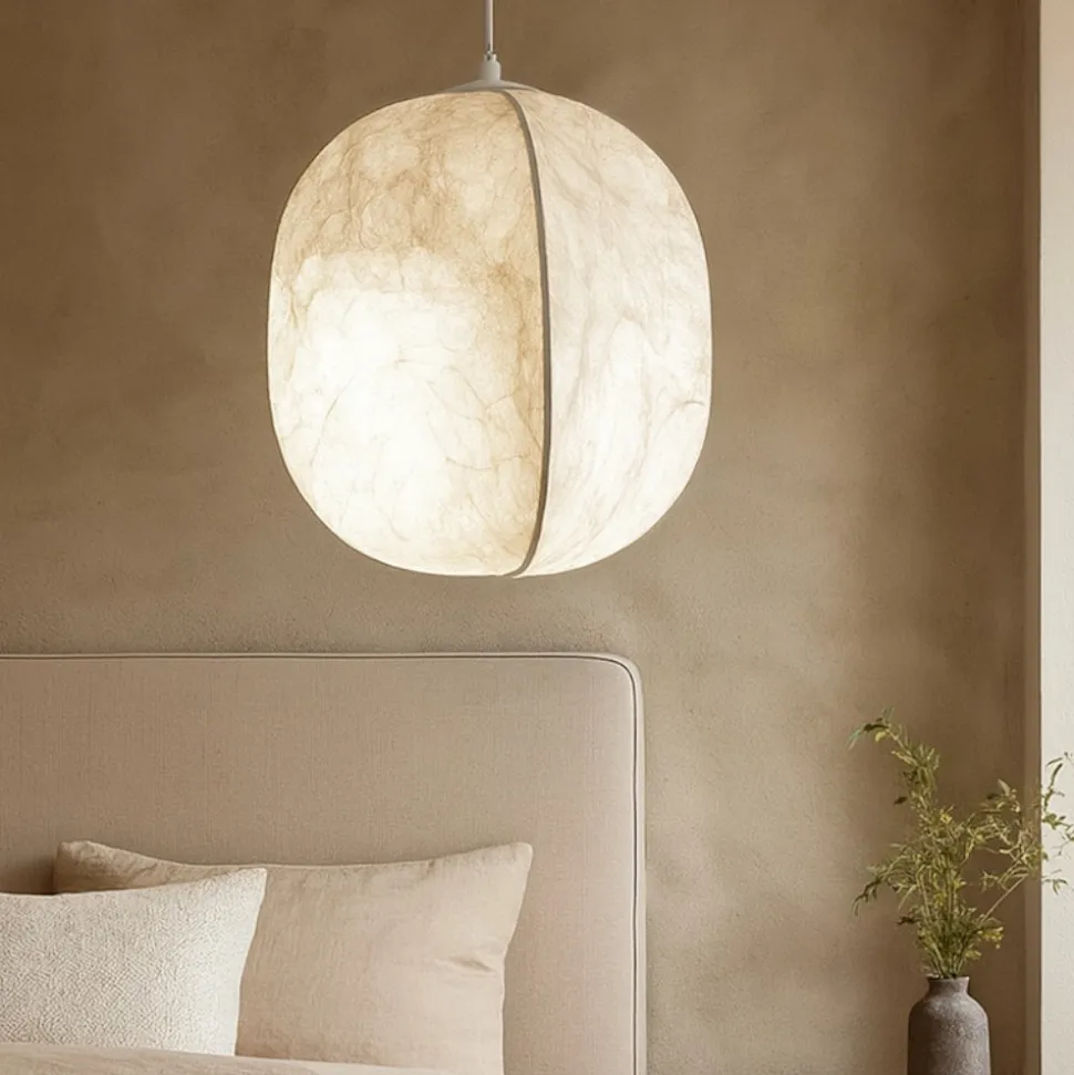 Lampadario camera da letto di seta gi gelo bianco design