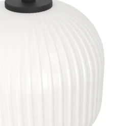Lampadario camera da letto nero vetri bianchi eglo mantunalle