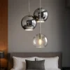 Lampadario camera da letto tre luci cromo trasparente