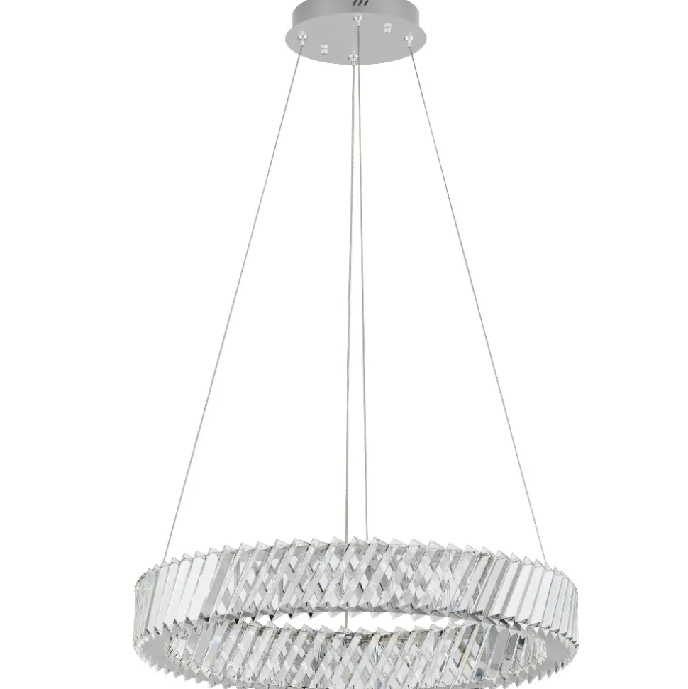 Lampadario cerchio anello di cristallo per camera da letto contemporanea