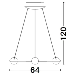 Lampadario cerchio design oro per camera da letto con telecomando