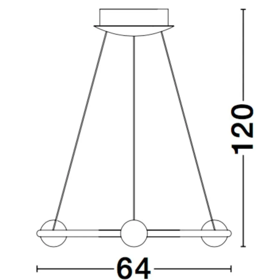Lampadario cerchio design oro per camera da letto con telecomando