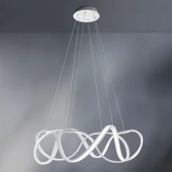 Lampadario curls vivida design moderno per soggiorno led 60w 3000k dimmerabile