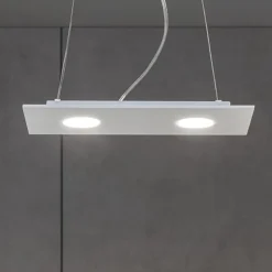 Lampadario da cucina affralux flet bianco rettangolare