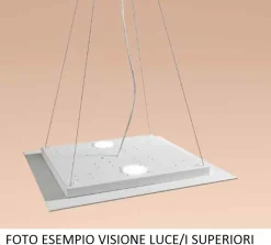 Lampadario da cucina affralux flet bianco rettangolare