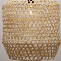 Lampadario di rattan naturale per camera da letto