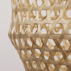 Lampadario di rattan naturale per camera da letto