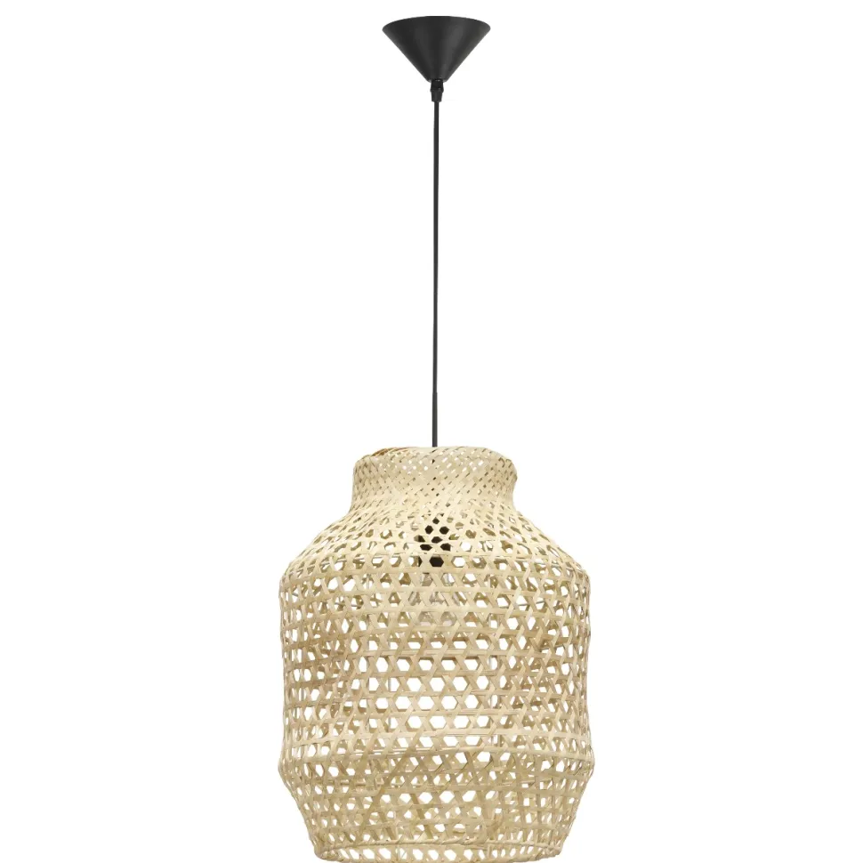 Lampadario di rattan naturale per camera da letto