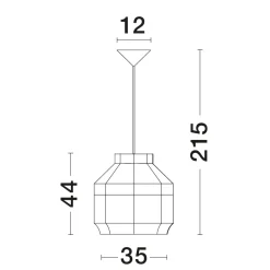 Lampadario di rattan naturale per camera da letto