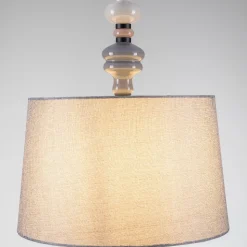 Lampadario di tessuto per camera da letto ceramica grigio marrone