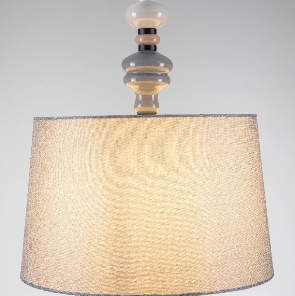 Lampadario di tessuto per camera da letto ceramica grigio marrone