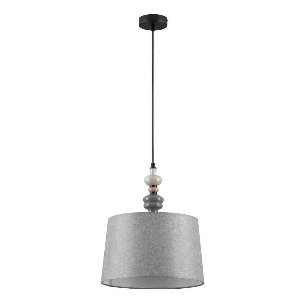 Lampadario di tessuto per camera da letto ceramica grigio marrone