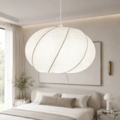 Lampadario di viscosa sabbia design moderno per camera da letto