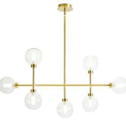 Lampadario dom miloox ottone oro moderno per soggiorno fp