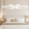 Lampadario fiocco bianco led 32w 4000k dimmerabile per camera da letto