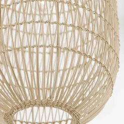 Lampadario in rattan naturale 30 cm per camera da letto etnica