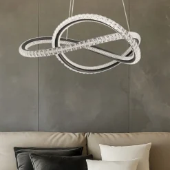 Lampadario led nero per stanza da letto