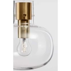 Lampadario 3 luci per camera da letto vetro dettagli oro