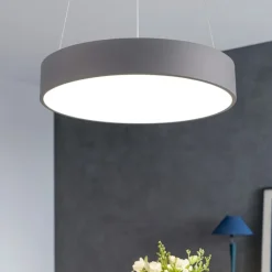 Lampadario moderno 60cm band diodi cerchio led 33w 3200k antracite