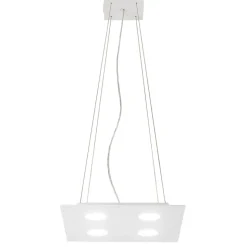 Lampadario moderno led bianco affralux flet