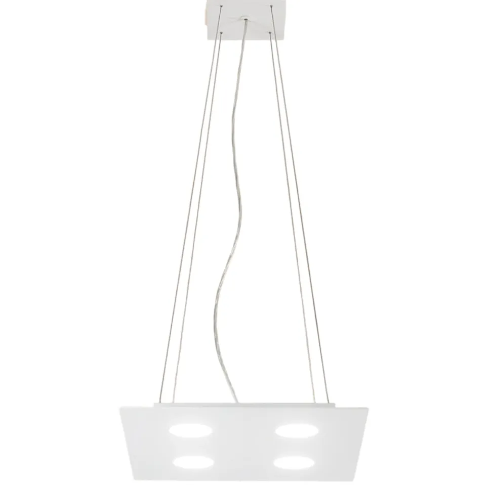Lampadario moderno led bianco affralux flet
