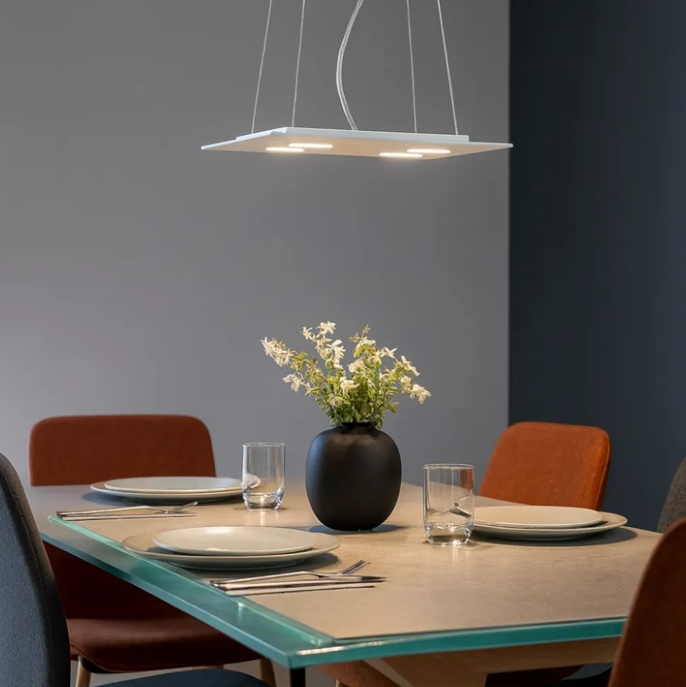 Lampadario moderno led bianco affralux flet