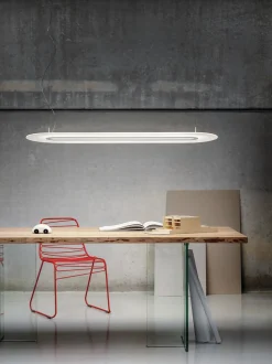 Lampadario moderno led 47w dimmerabile per soggiorno stilnovo optiline