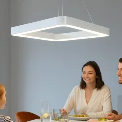 Lampadario 80 moderno led 80w 3000k quadrato inner s vivida