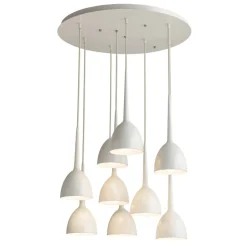 Lampadario moderno per soggiorno bianco affralux bell