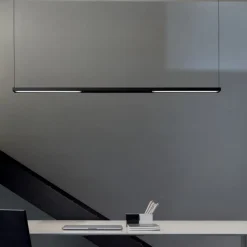 Lampadario moderno per ufficio led nero per tavolo stilnovo tablet