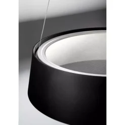 Lampadario nero led dimmerabile 36w 3000k moderno oxygen stilnovo
