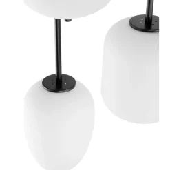 Lampadario nero per camera da letto vetri a grappolo