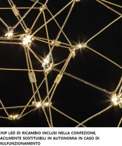Lampadario nero per camera da letto design costellazione