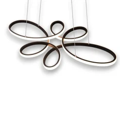 Lampadario particolare per camera da letto led 32w 3000k nero dimmerabile