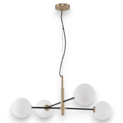 Lampadario per camera da letto design oro nero
