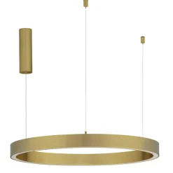 Lampadario per camera da letto led 3000k triac dimmerable oro 80 cm