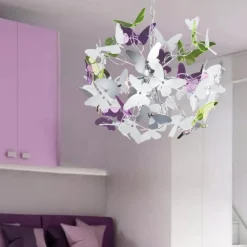 Lampadario per camera da letto bambina farfalle