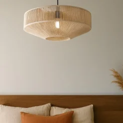 Lampadario per camera da letto cotone beige