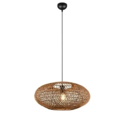 Lampadario per camera da letto in fibre naturali