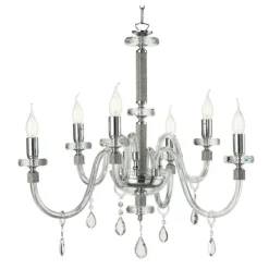 Lampadario per camera da letto classica ondaluce lp dido 6 bracci cromo