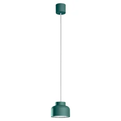Lampada sospensione moderna vivida bottone petrolio