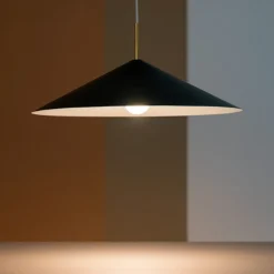 Lampada sospensione piatto nero per cucina miloox samoi