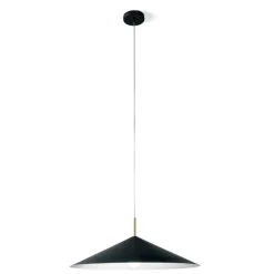 Lampada sospensione piatto nero per cucina miloox samoi